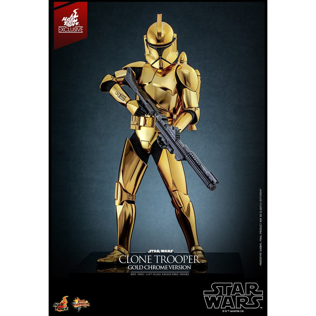 Image produit Star Wars Figurine articulée 1/6 Clone Trooper (Gold Chrome Version) Exclusive 30 cm