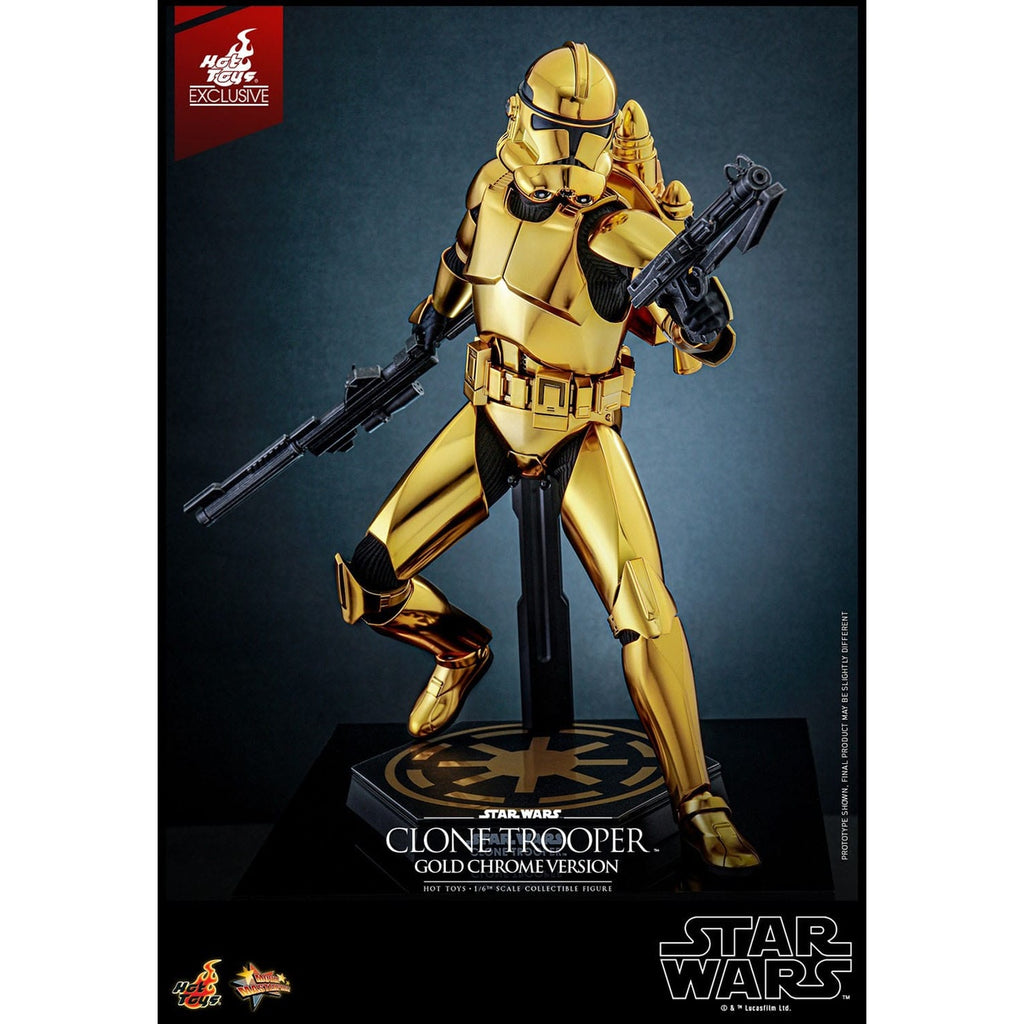 Image produit Star Wars Figurine articulée 1/6 Clone Trooper (Gold Chrome Version) Exclusive 30 cm