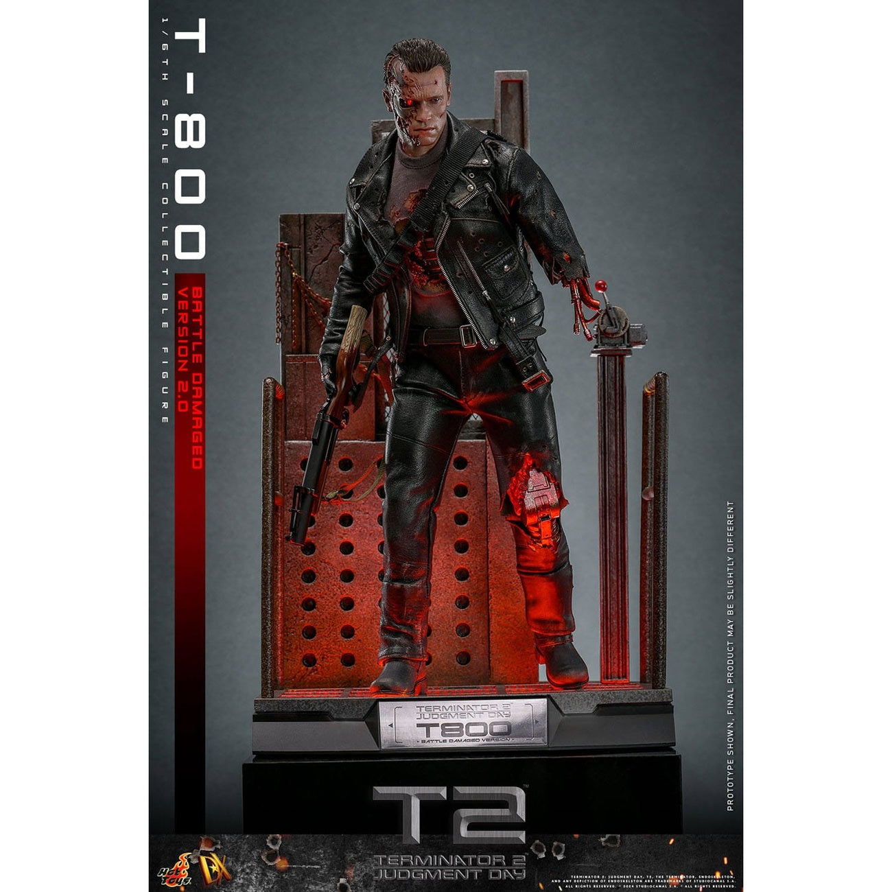Produktbild Terminator 2 Movie Masterpiece Actionfigur 1/6 T-800 Battle Damaged Version 2.0 32 cm