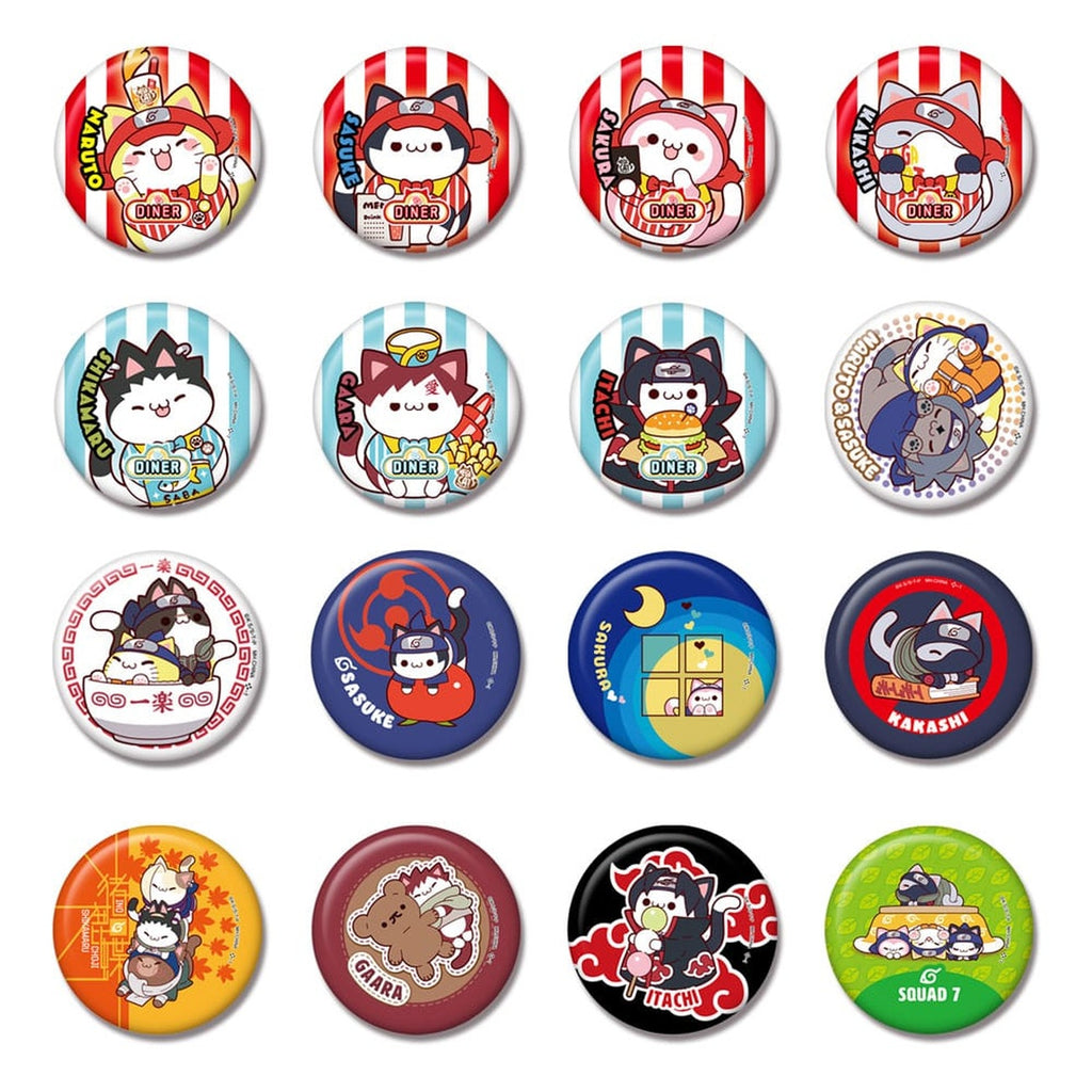 Produktbild Naruto Mega Cat Project Nyaruto! Metall Ansteck-Buttons 5 cm Sortiment (16)