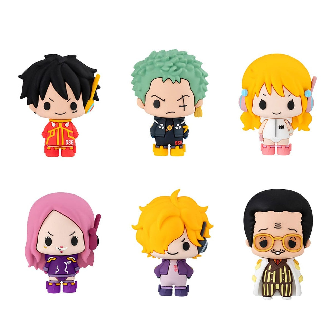 Immagine del prodotto One Piece Chokorin Mascot Series figure da collezione confezione da 6 Egghead Ver. 5 cm