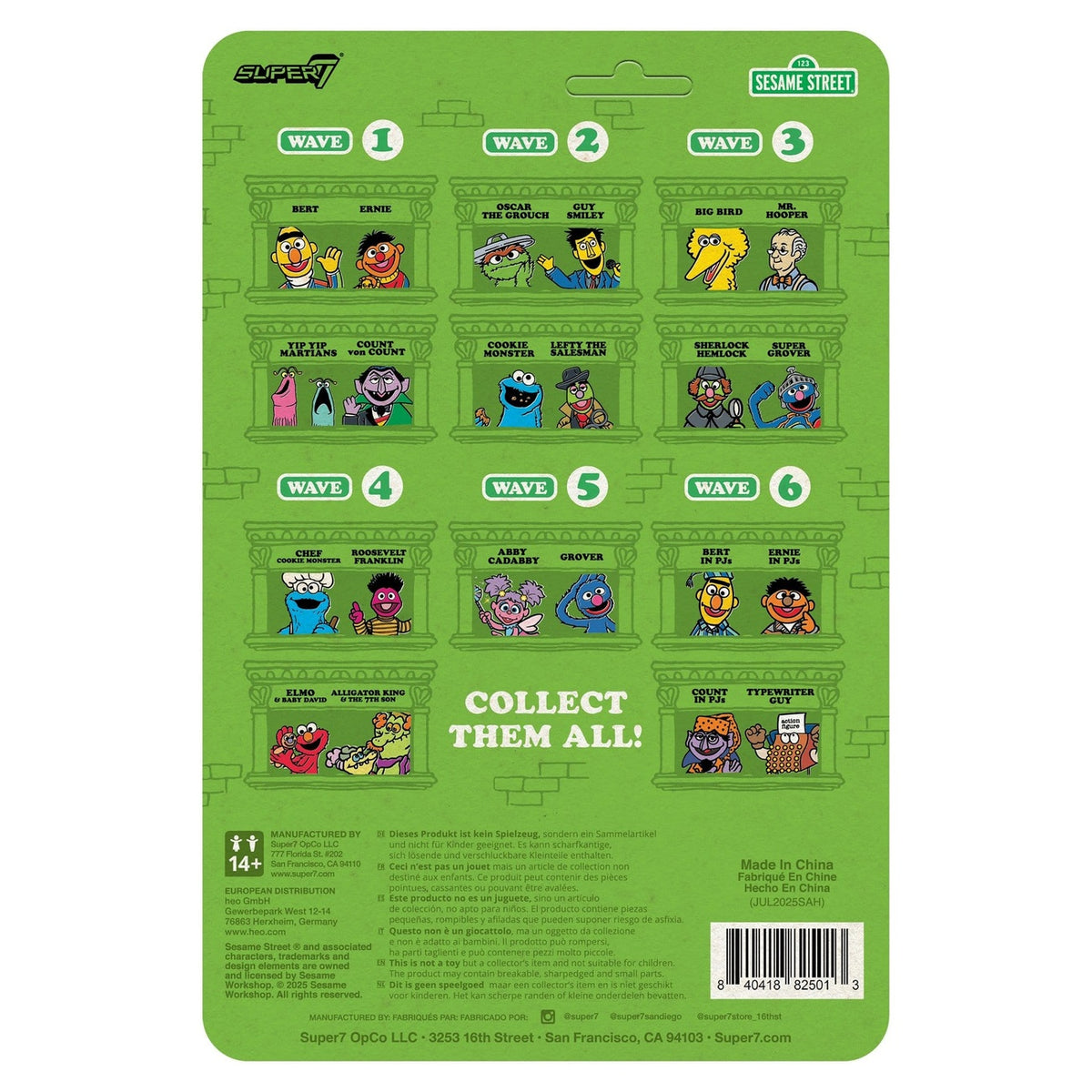 Immagine del prodotto Sesame Street action figure ReAction Wave 06 Typewriter Guy 10 cm