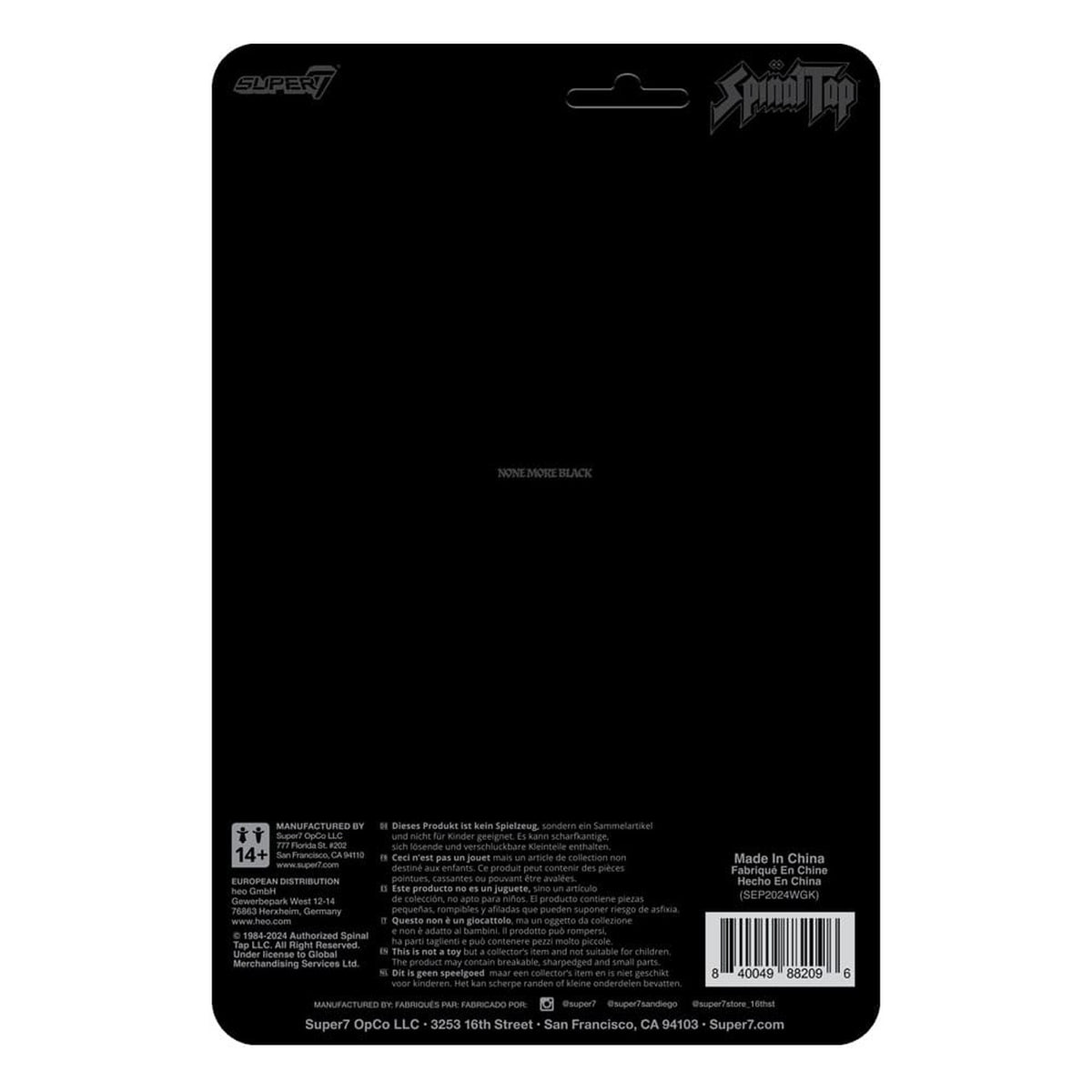 Produktbild Spinal Tap ReAction Actionfigur Wave 02 Derek Smalls (None More Black) 10 cm