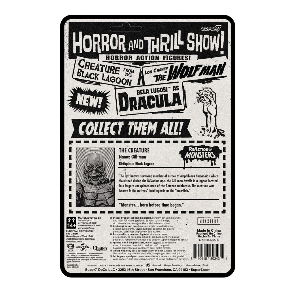 Immagine del prodotto Universal Monsters Action figure ReAction+ Wave 1 Creature from the Black Lagoon 10 cm