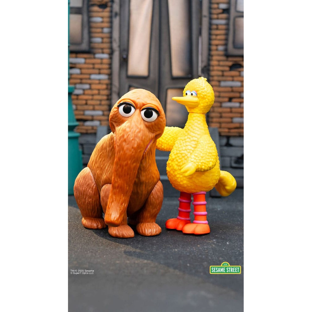 Image produit Sesame Street figurines articulées ReAction lot de 2 Big Bird et Mr Snuffleupagus 10 cm