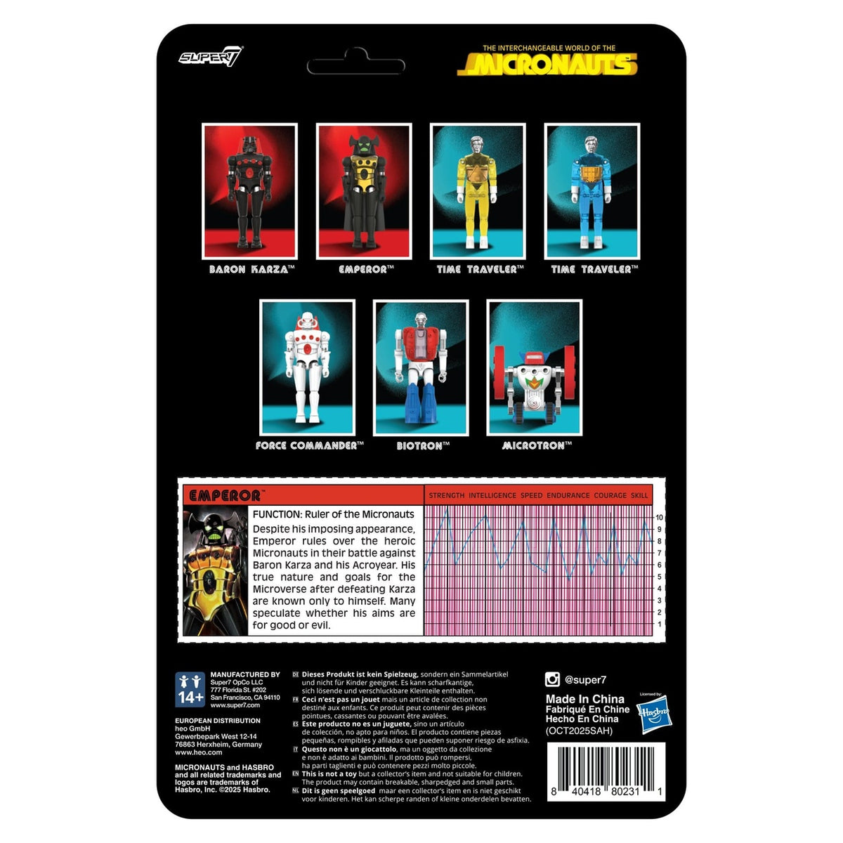 Image produit Micronauts ReAction+ figurine articulée Wave 03 Emperor 10 cm
