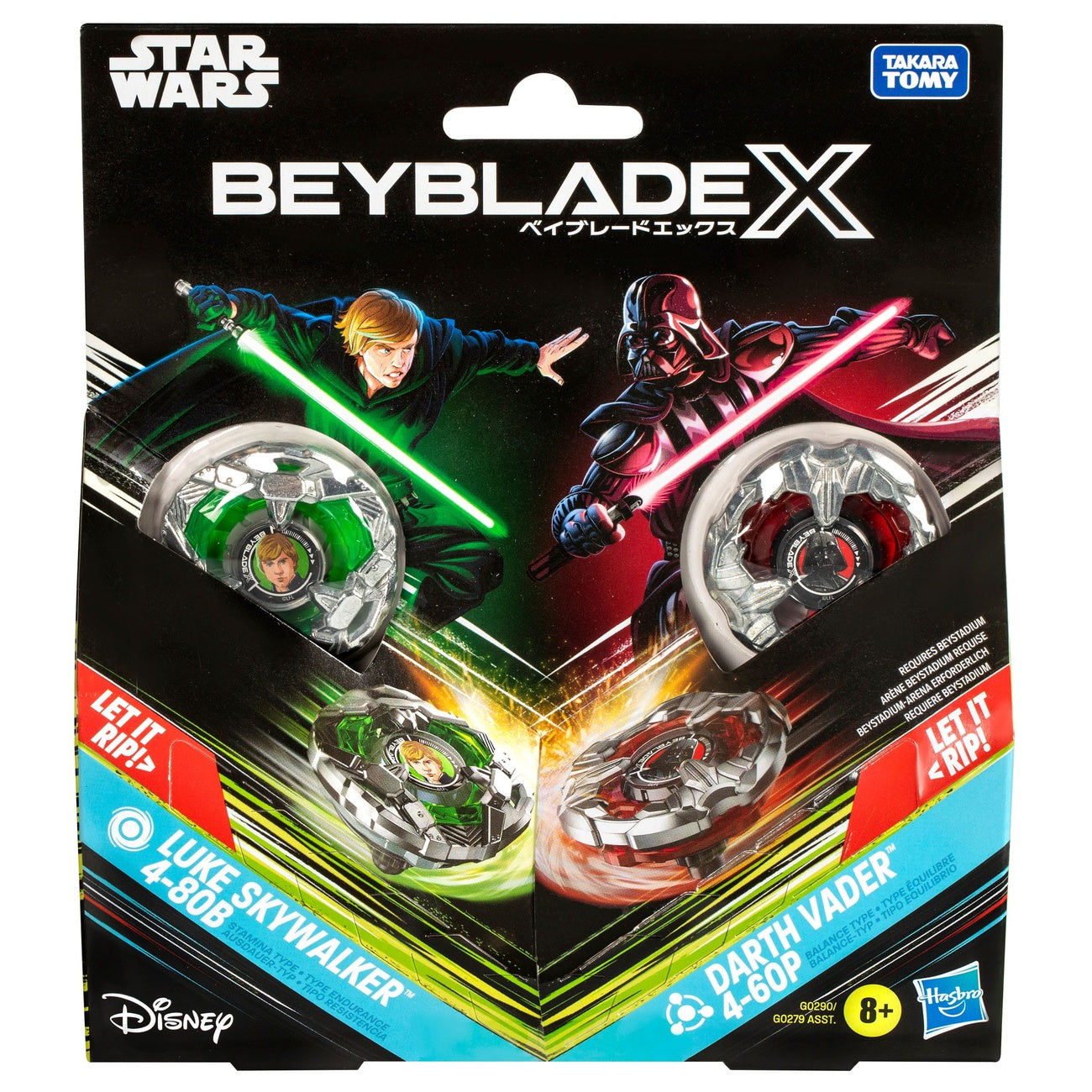 Image produit Collab Beyblade X et Star Wars Luke Skywalker 4-80B vs Dark Vador 4-60B