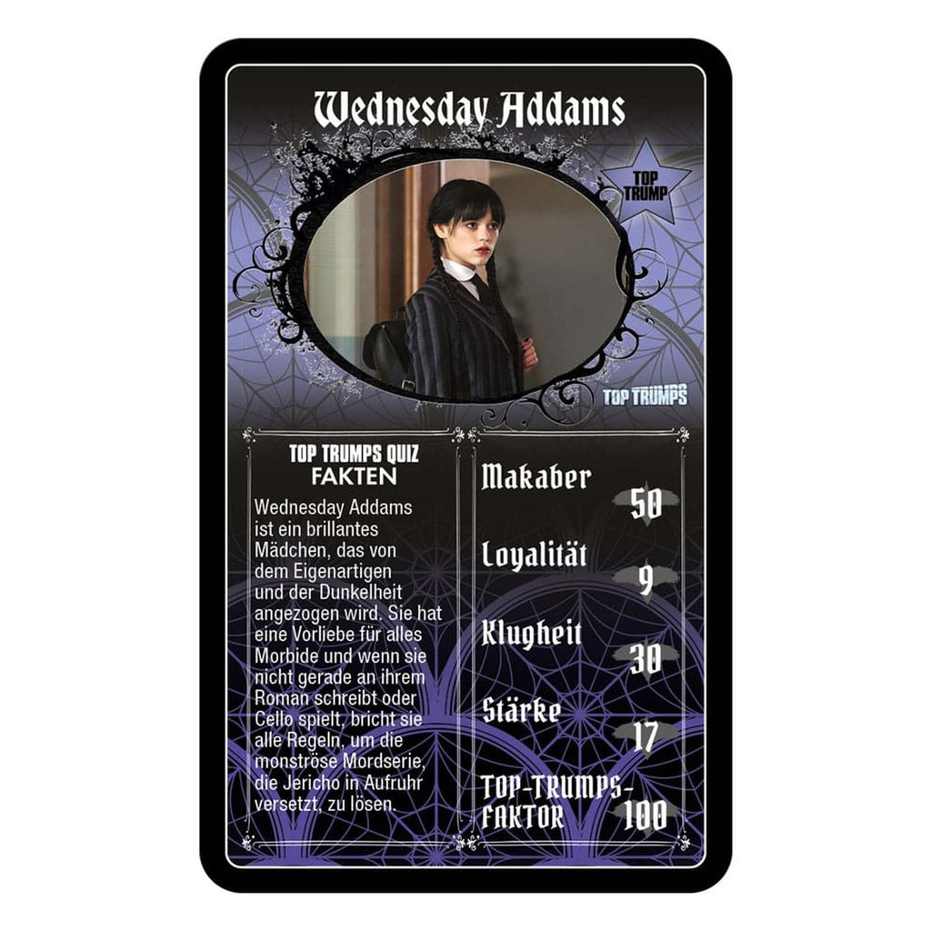Immagine del prodotto Gioco di carte Wednesday Top Trumps *Versione tedesca*
