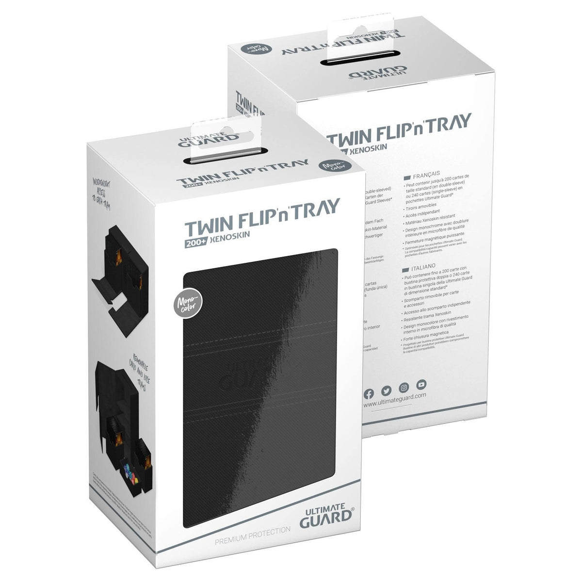 Immagine del prodotto Ultimate Guard Twin Flip'n'Tray 200+ Xenoskin - Nero