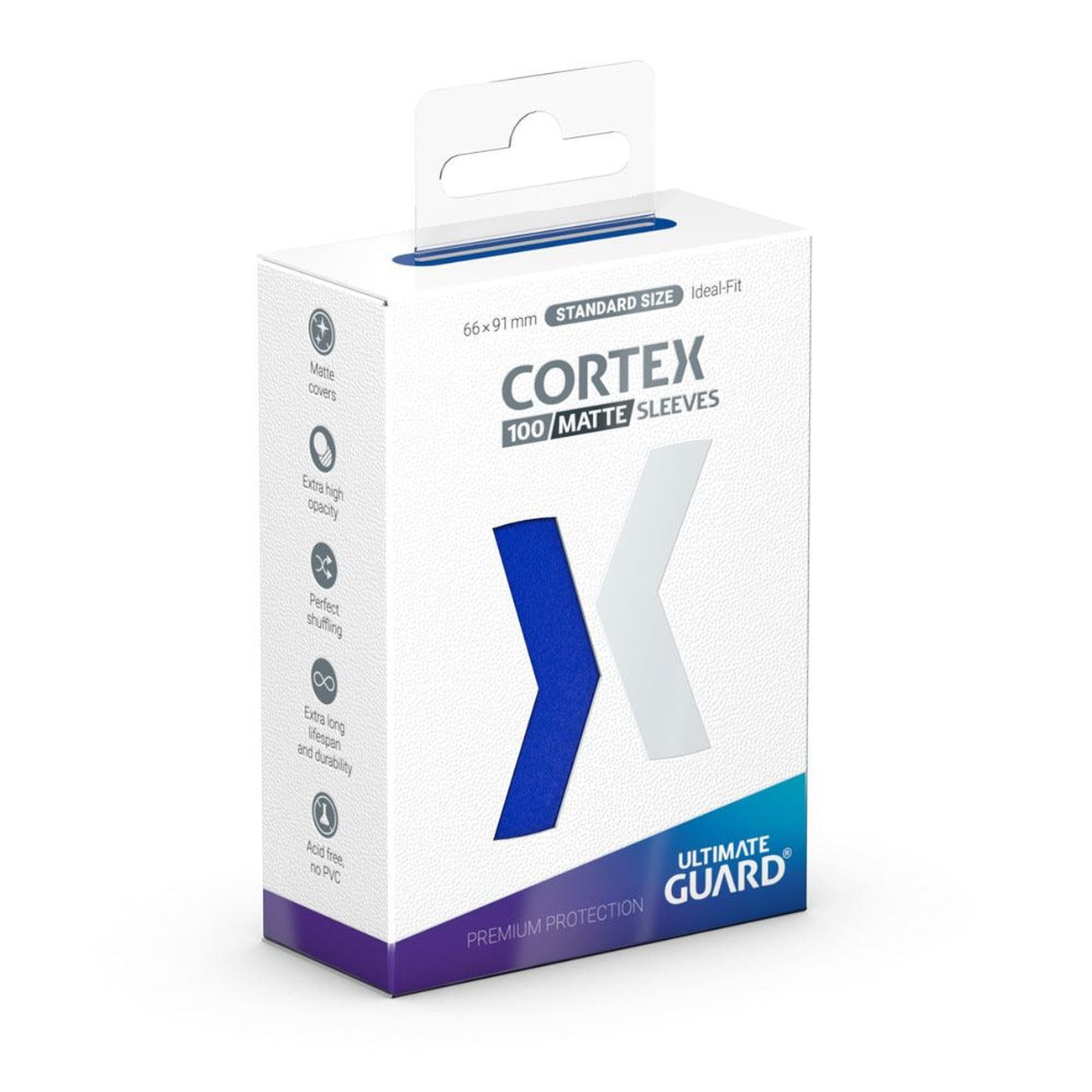 Product image Ultimate Guard Cortex Sleeves Matte Standard Size (100) - Blue