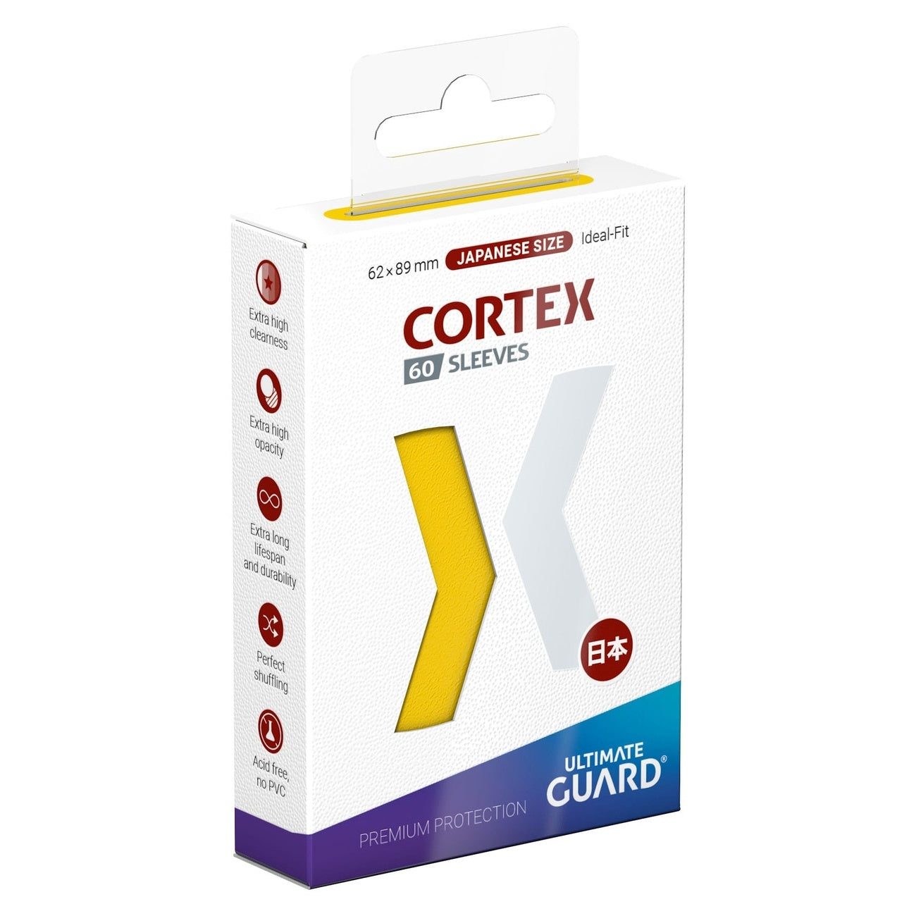 Immagine del prodotto Ultimate Guard Cortex Sleeves Formato Giapponese (60) - Giallo
