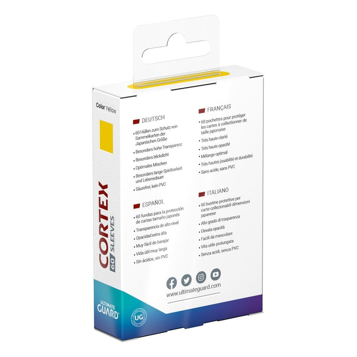 Immagine del prodotto Ultimate Guard Cortex Sleeves Formato Giapponese (60) - Giallo