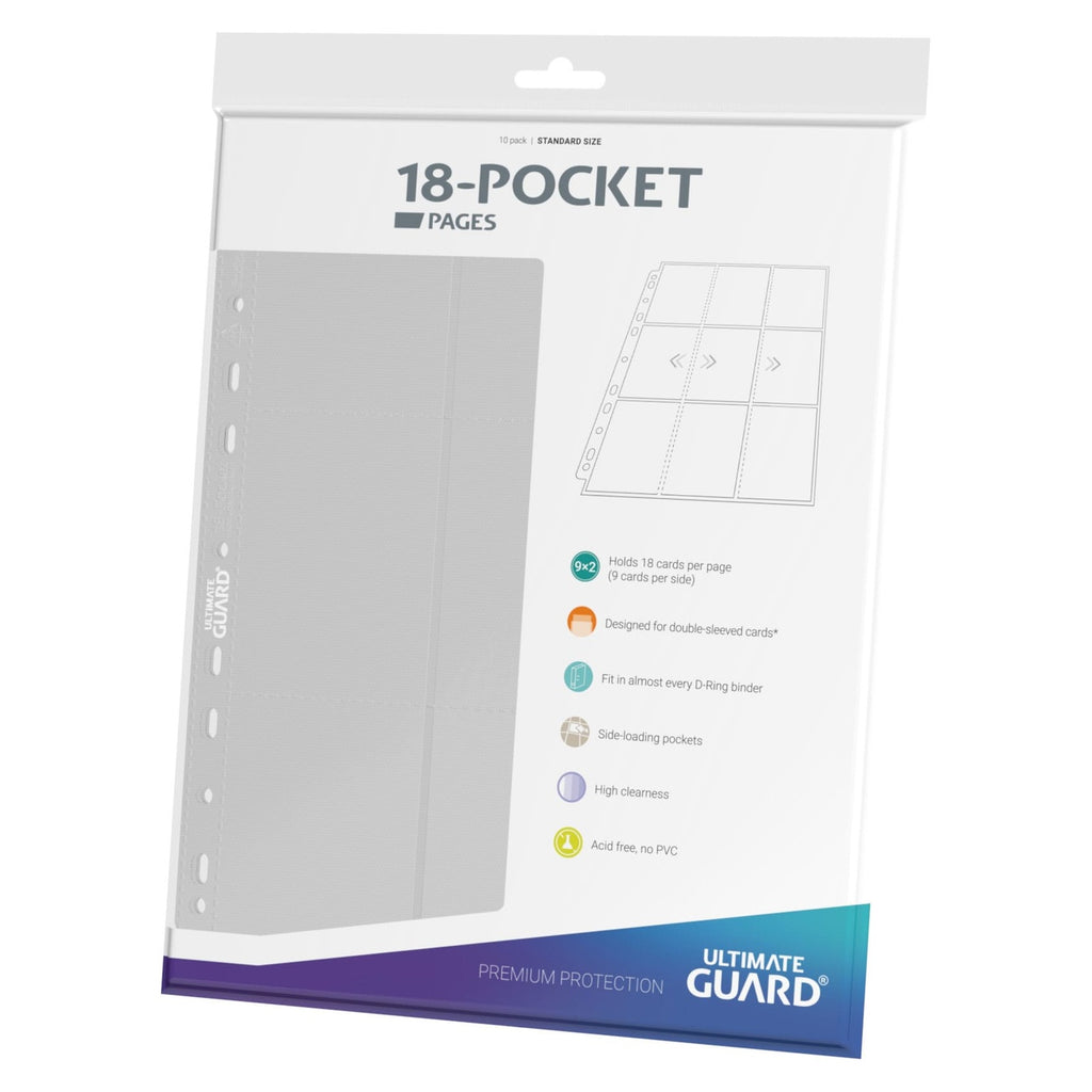 Image produit Ultimate Guard Feuilles 18 Poches à Insertion Latérale (10) - Blanc