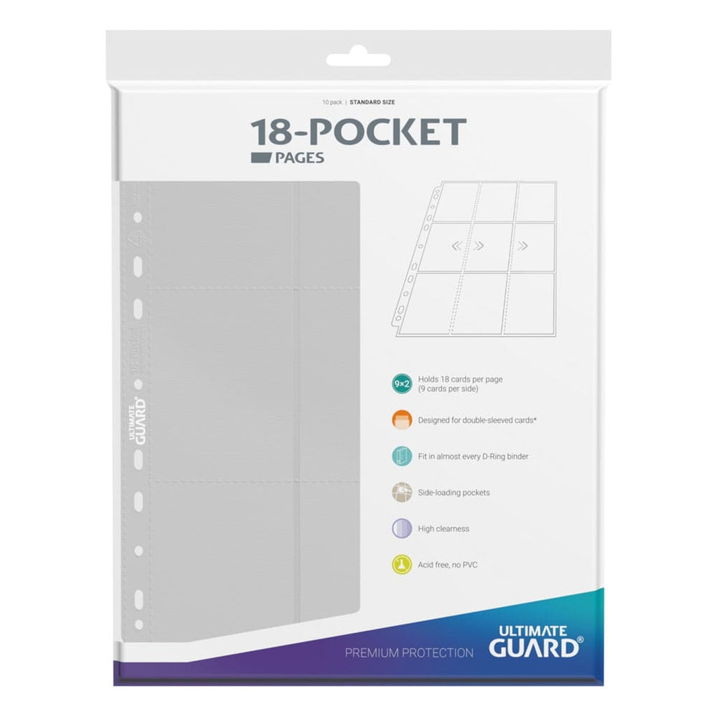 Image produit Ultimate Guard Feuilles 18 Poches à Insertion Latérale (10) - Blanc