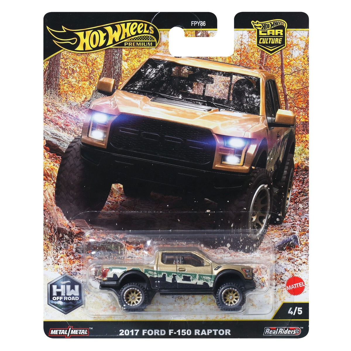 Produktbild Hot Wheels Premium Car Culture Diecast Modellauto 1/64 2017 Ford F-150 Raptor
