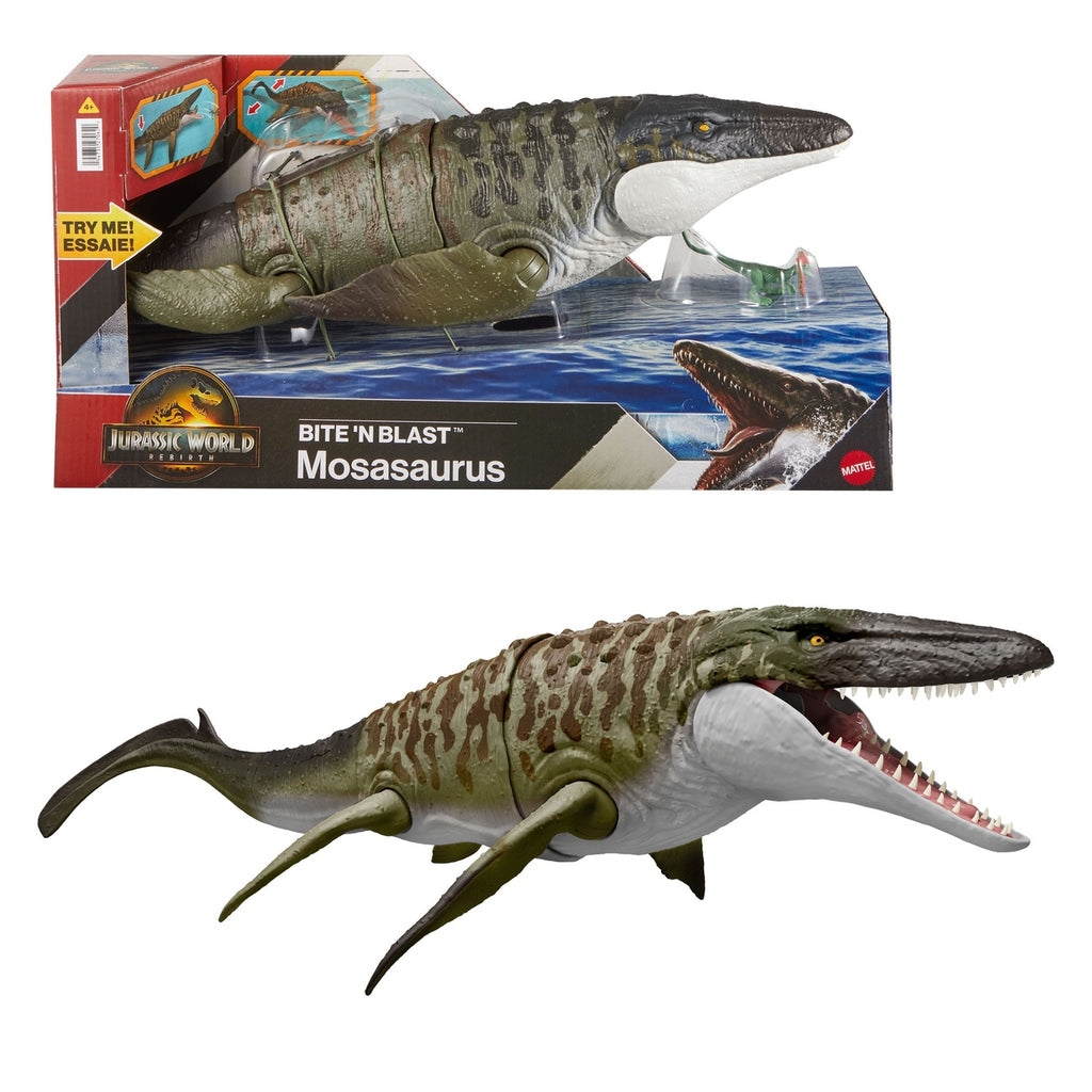 Image produit Jurassic World: Rebirth Figurine d'action Mosasaure Bite 'n Blast 65 cm