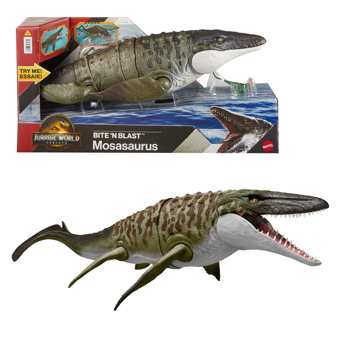 Image produit Jurassic World: Rebirth Figurine d'action Mosasaure Bite 'n Blast 65 cm