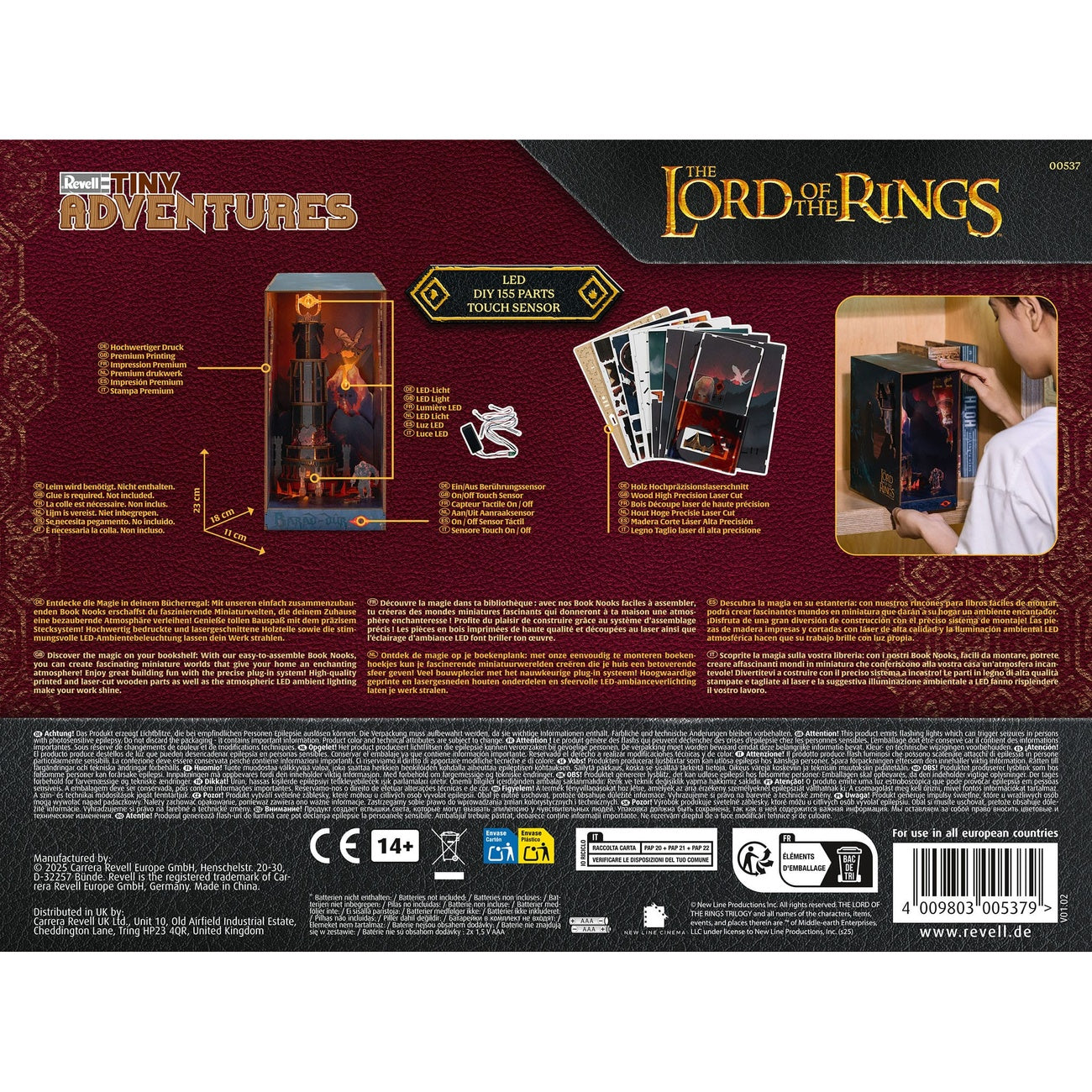 Produktbild Der Herr der Ringe Tiny Adventures Book Nook Mini-Diorama Barad-Dûr 23 cm