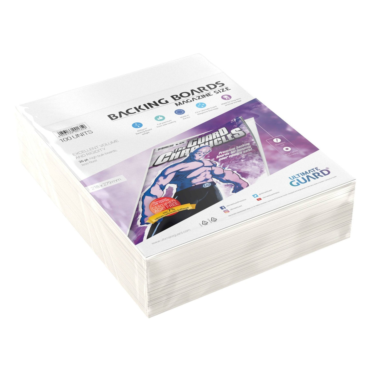 Immagine del prodotto Ultimate Guard Comic Backing Boards (100) - Formato Magazine
