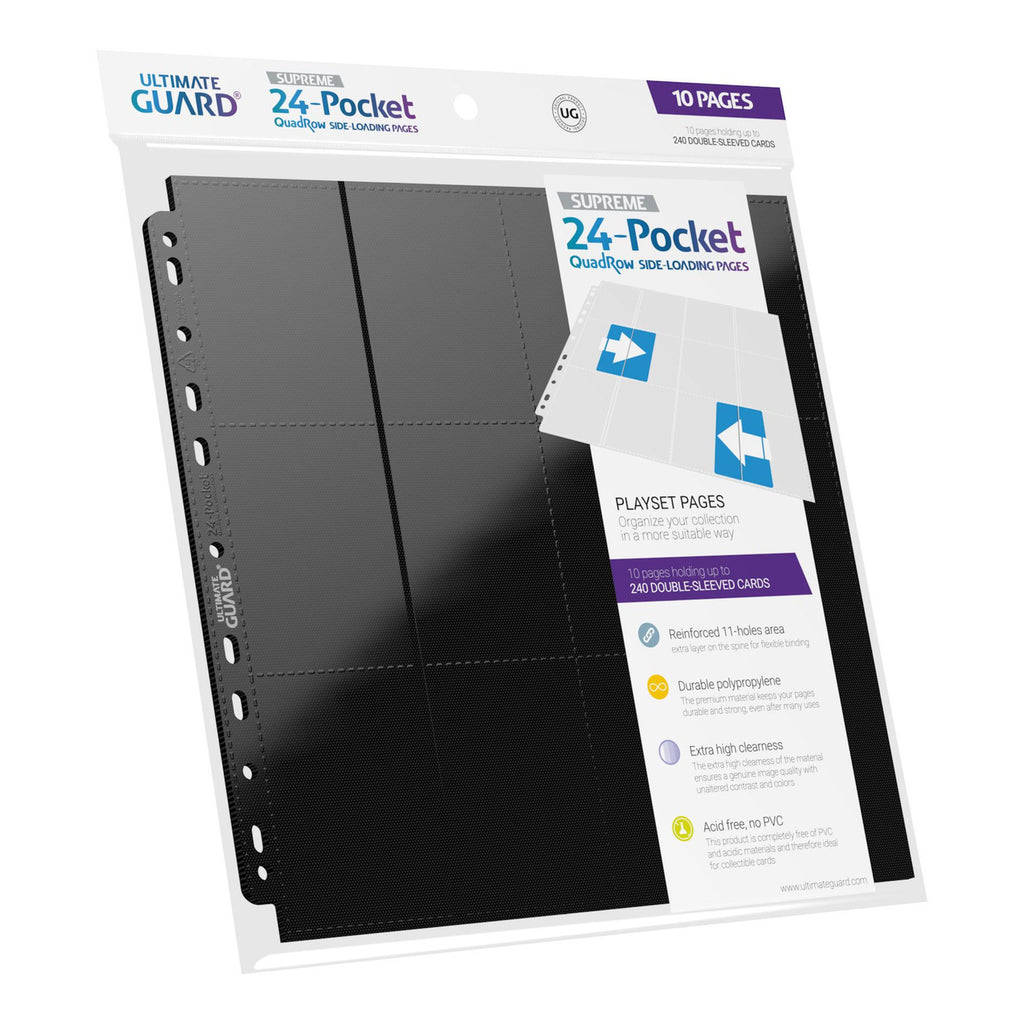 Image produit Ultimate Guard Pages QuadRow 24 Poches à Chargement Latéral (10) - Noir