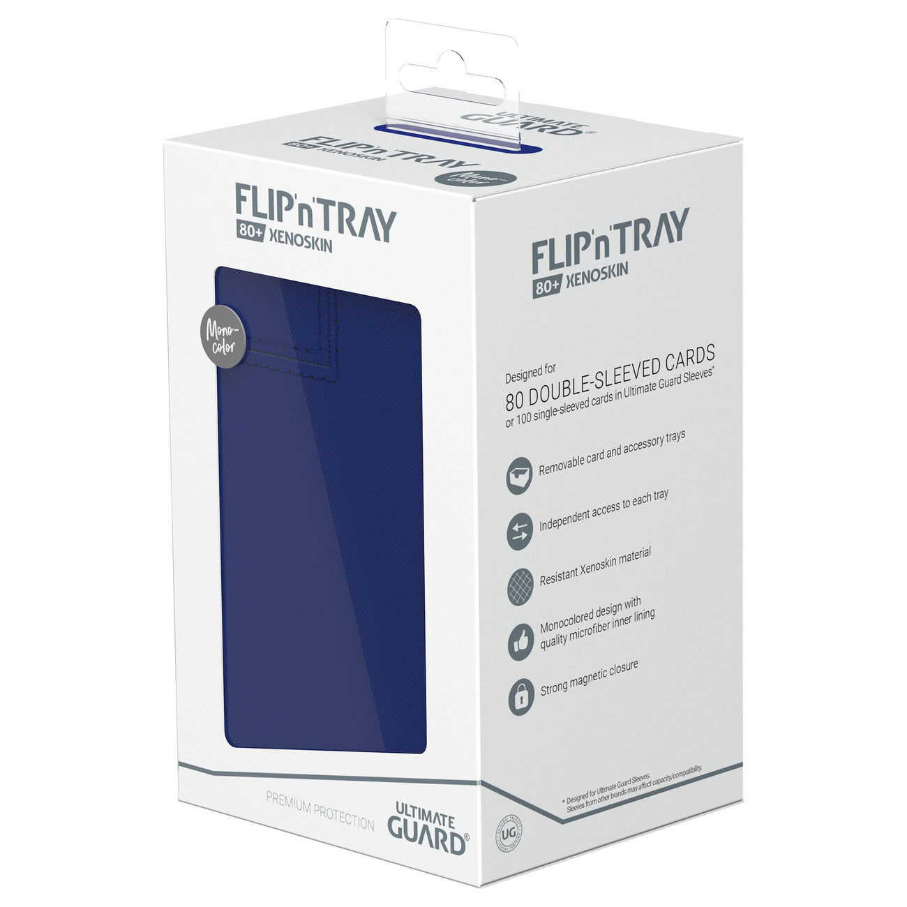 Image produit Ultimate Guard Flip'n'Tray 80+ Xenoskin - Bleu