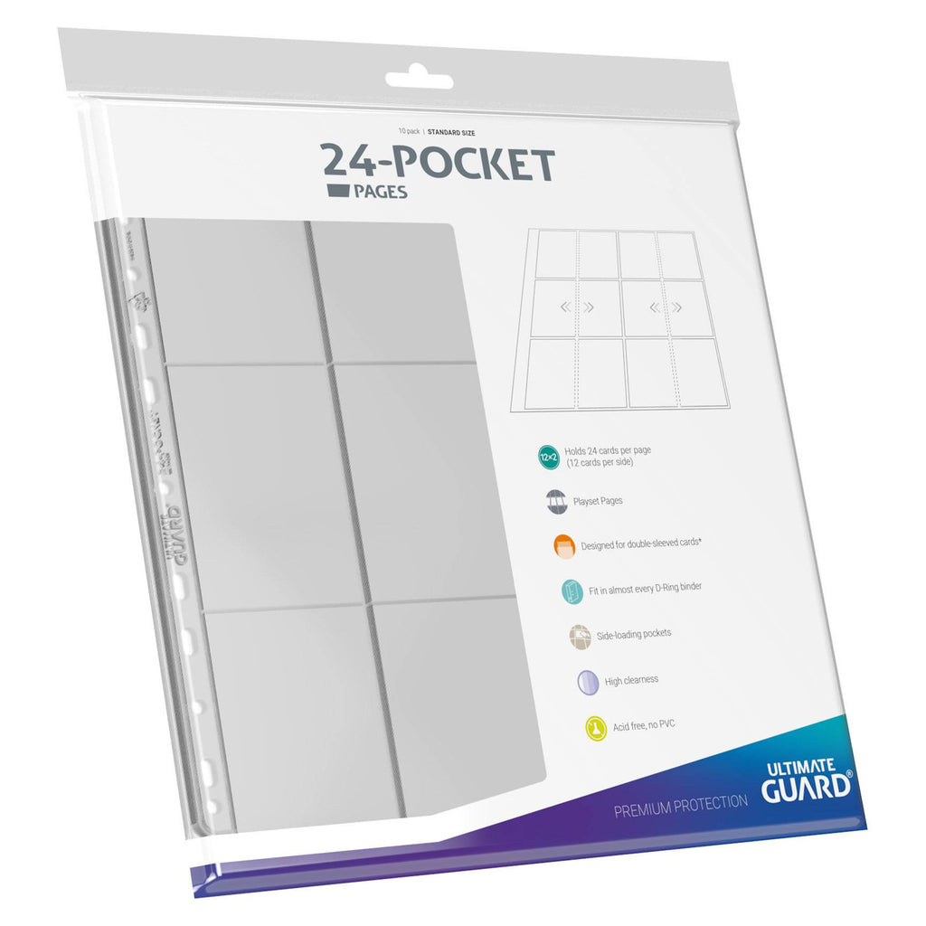 Image produit Ultimate Guard 24-Pocket QuadRow Pages Side-Loading (10) - Transparent