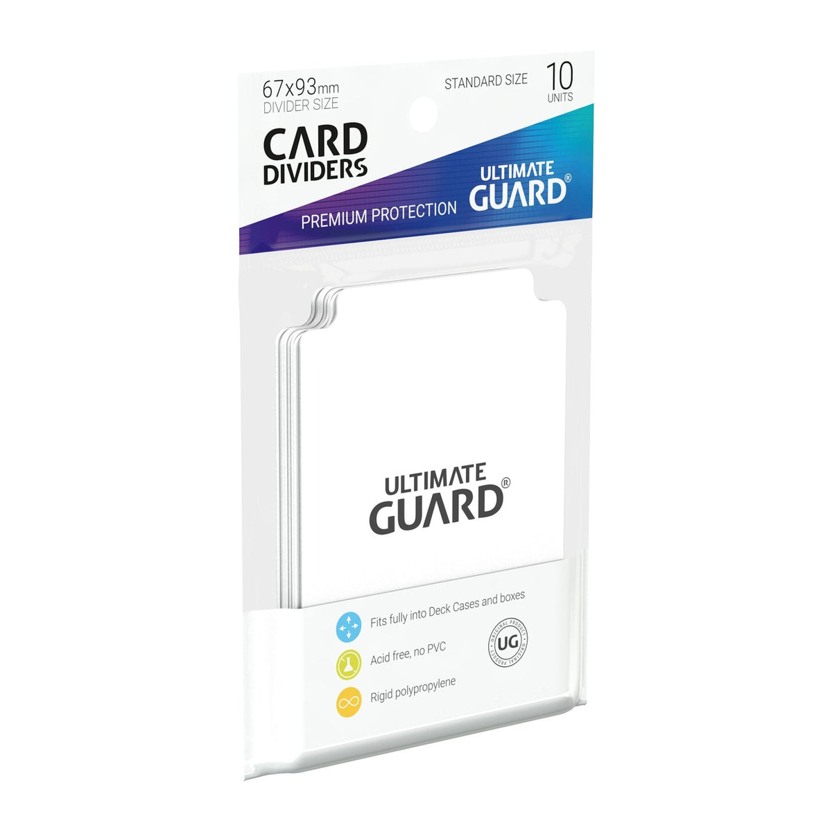Image produit Ultimate Guard Séparateurs de cartes format standard (10) - Blanc