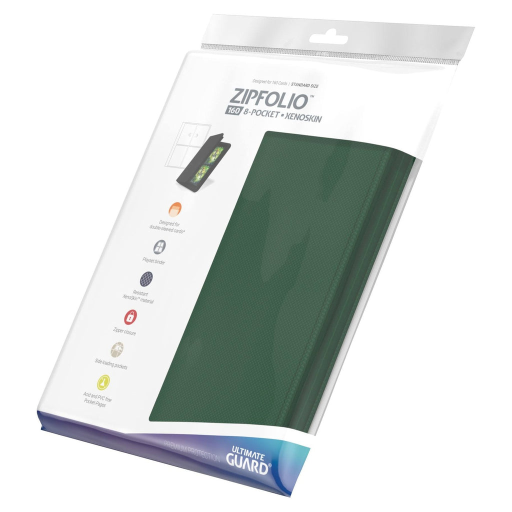 Produktbild Ultimate Guard Zipfolio 160 8-Pocket Xenoskin - Green
