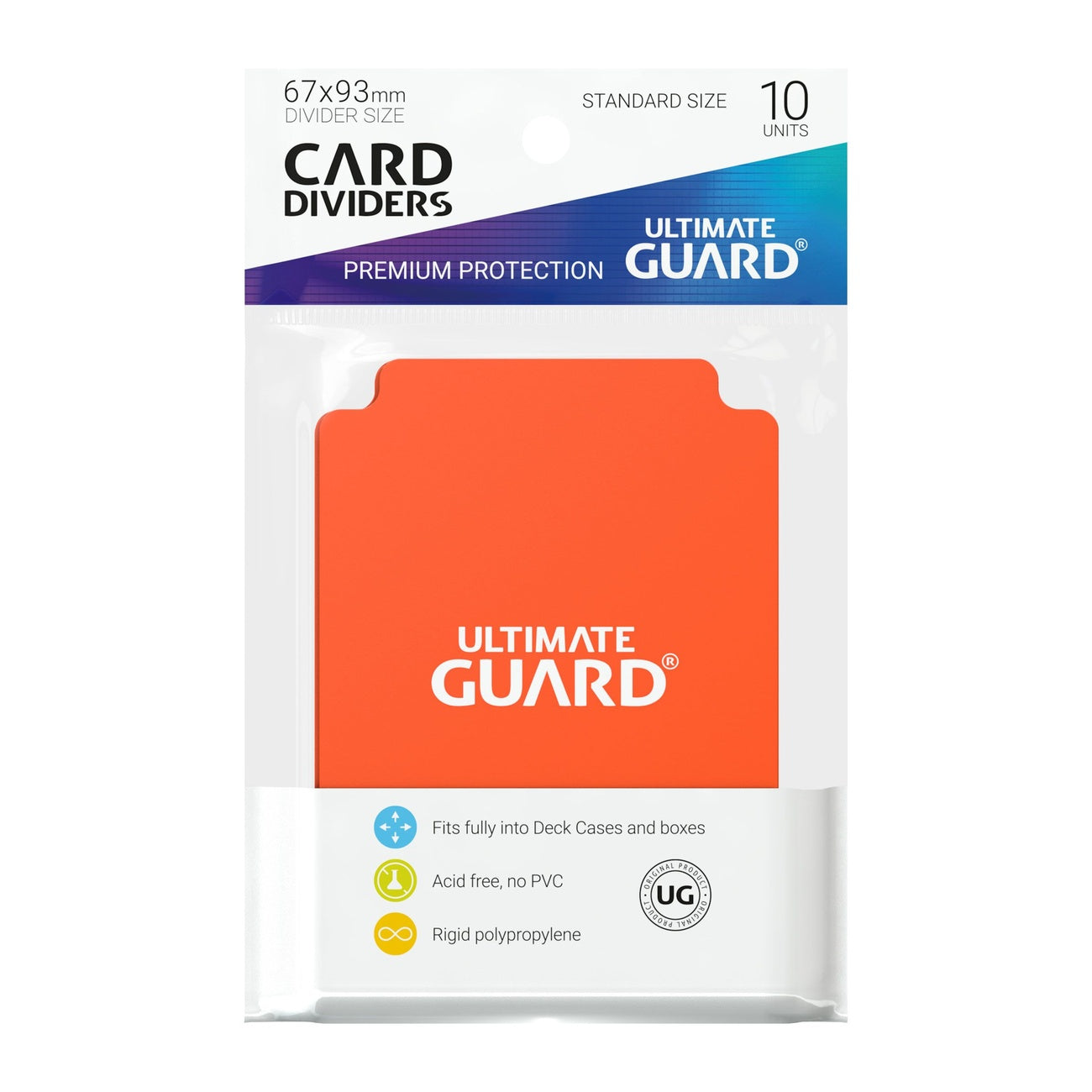 Image produit Ultimate Guard Séparateurs de cartes format standard (10) - Orange