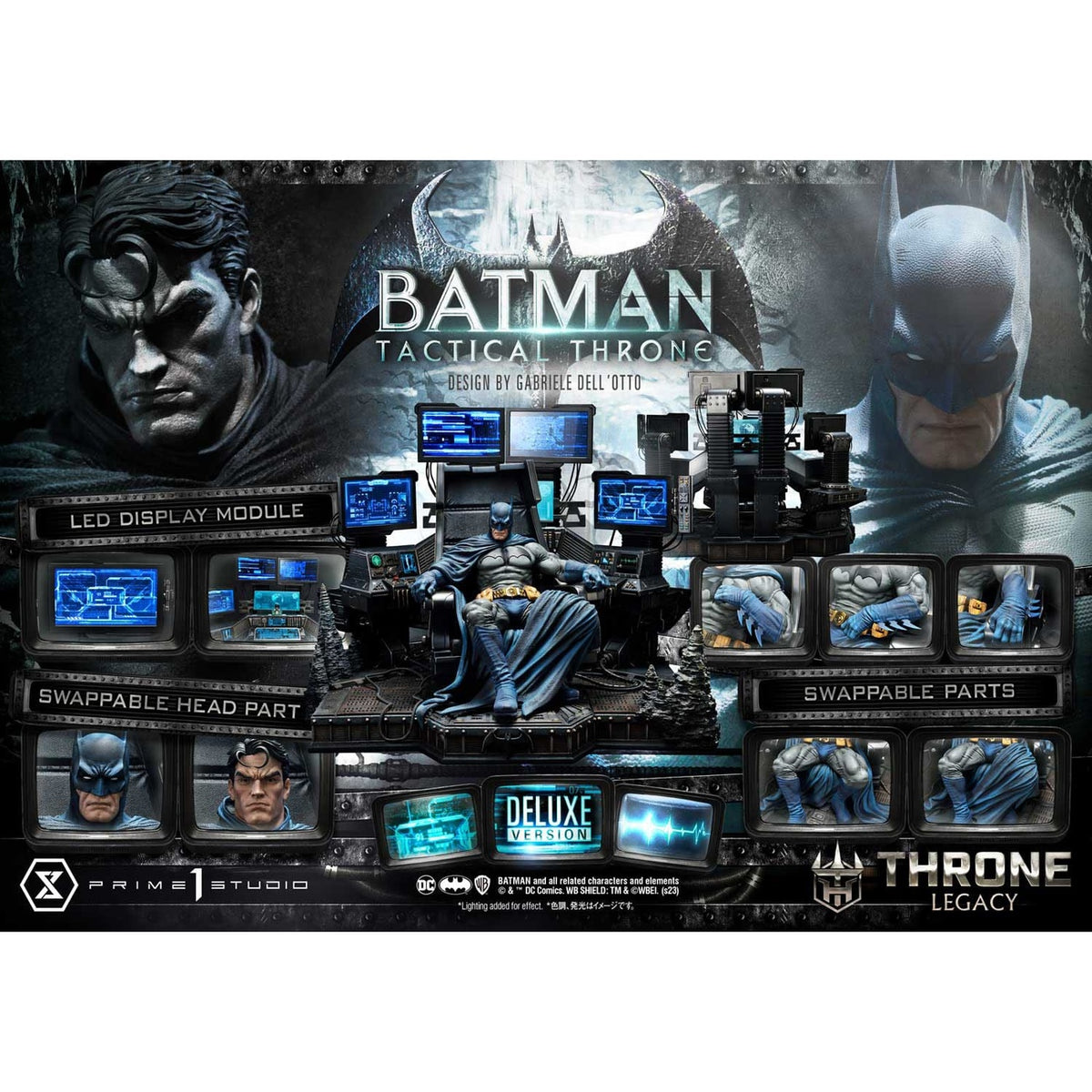 Immagine del prodotto DC Comics Throne Legacy Collection Statua 1/3 Batman Tactical Throne Deluxe Bonus Version 57 cm