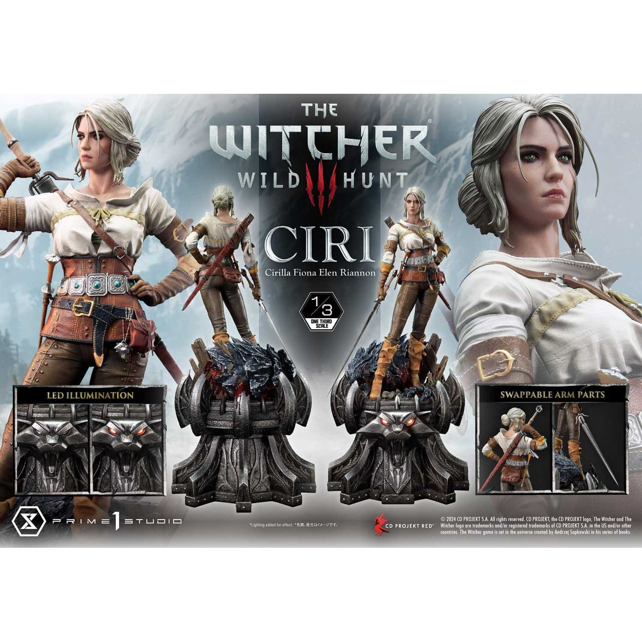 Immagine del prodotto The Witcher 3: Wild Hunt Museum Masterline Statua 1/3 Caccia Selvaggia Ciri Fiona Elen Riannon 81 cm