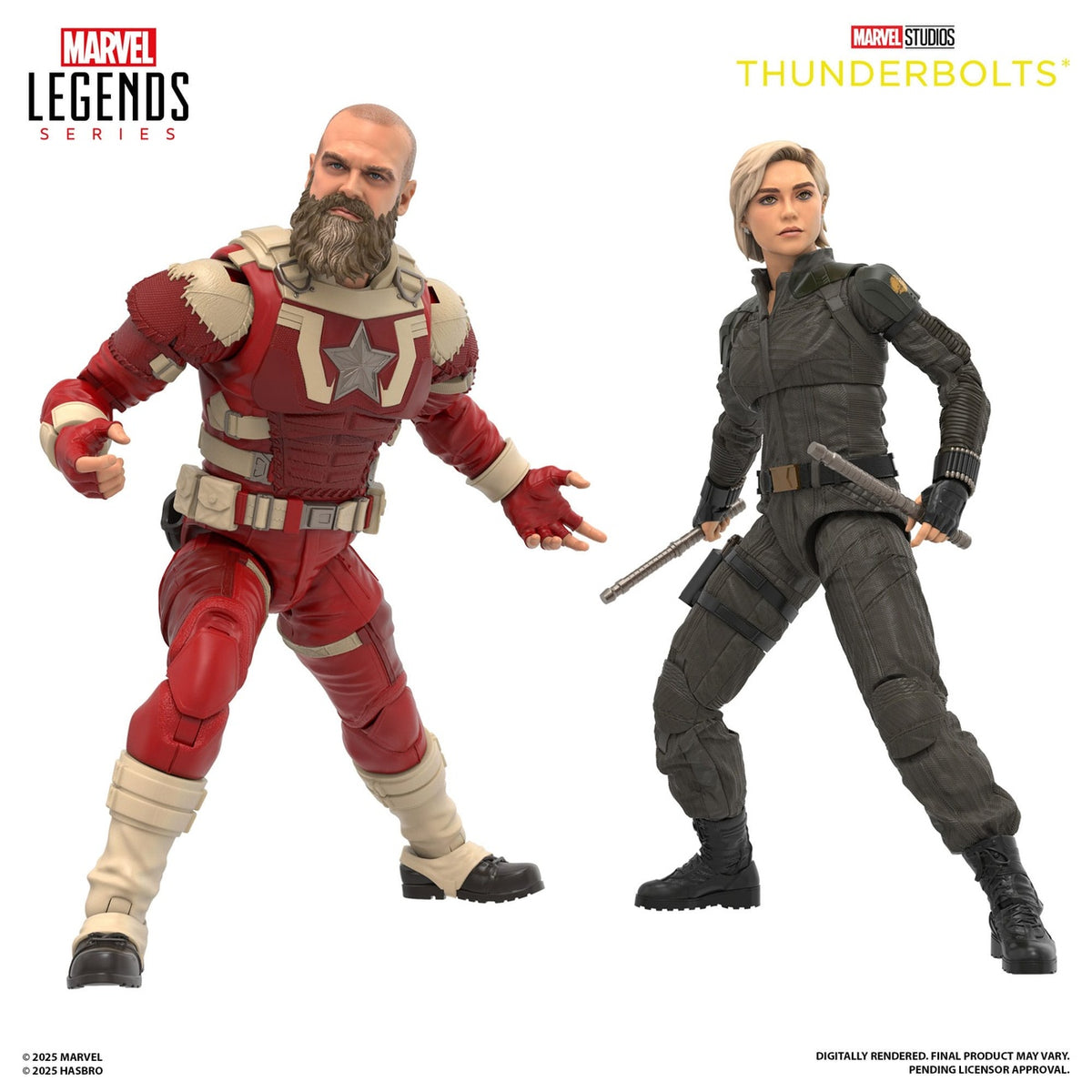 Image produit Thunderbolts Marvel Legends lot de 2 figurines articulées Yelena Belova & Red Guardian 15 cm
