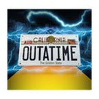 Image produit Retour vers le futur Plaque métallique Outatime Plaque d'immatriculation DeLorean