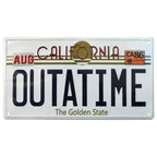 Image produit Retour vers le futur Plaque métallique Outatime Plaque d'immatriculation DeLorean
