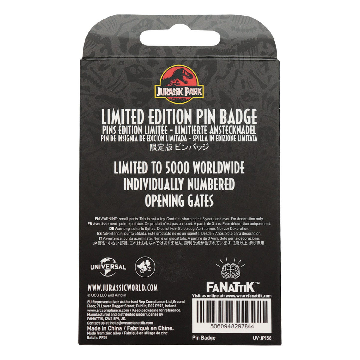Image produit Pin's Jurassic Park Gates Hinged