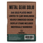 Produktbild Metal Gear Solid 2 Metallbarren Raiden 24k Gold Plated Limited Edition