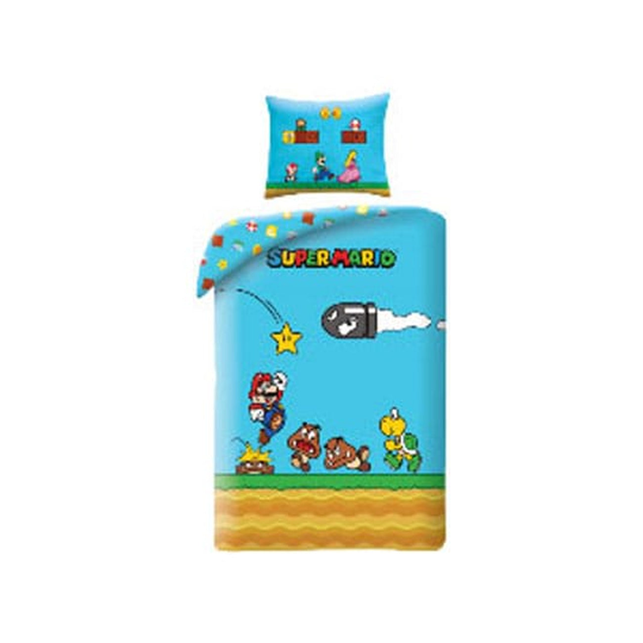 Immagine del prodotto Biancheria da letto Super Mario Ver. 3 140 x 200 cm / 70 x 90 cm