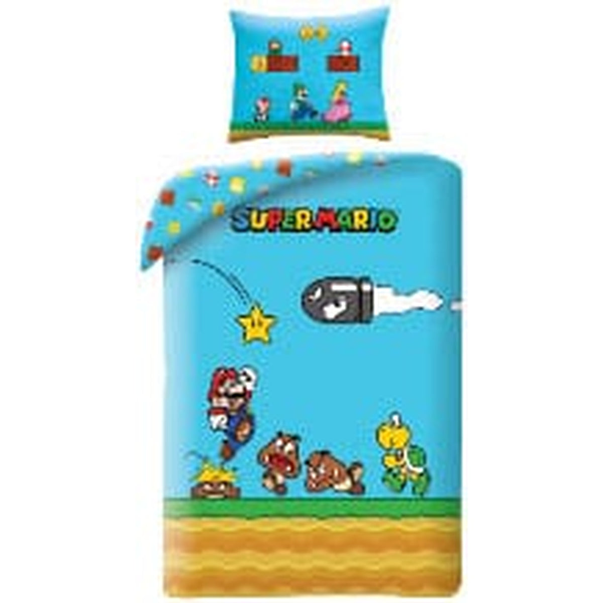 Immagine del prodotto Biancheria da letto Super Mario Ver. 3 140 x 200 cm / 70 x 90 cm