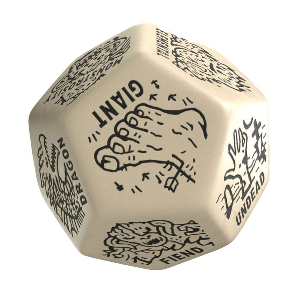 Image produit Viridian Dé Jumbo Dés Générateur de Monstres D12 Beige