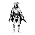 Produktbild Teenage Mutant Ninja Turtles Actionfigur Elite Foot Ninja Guard Black & White 18 cm
