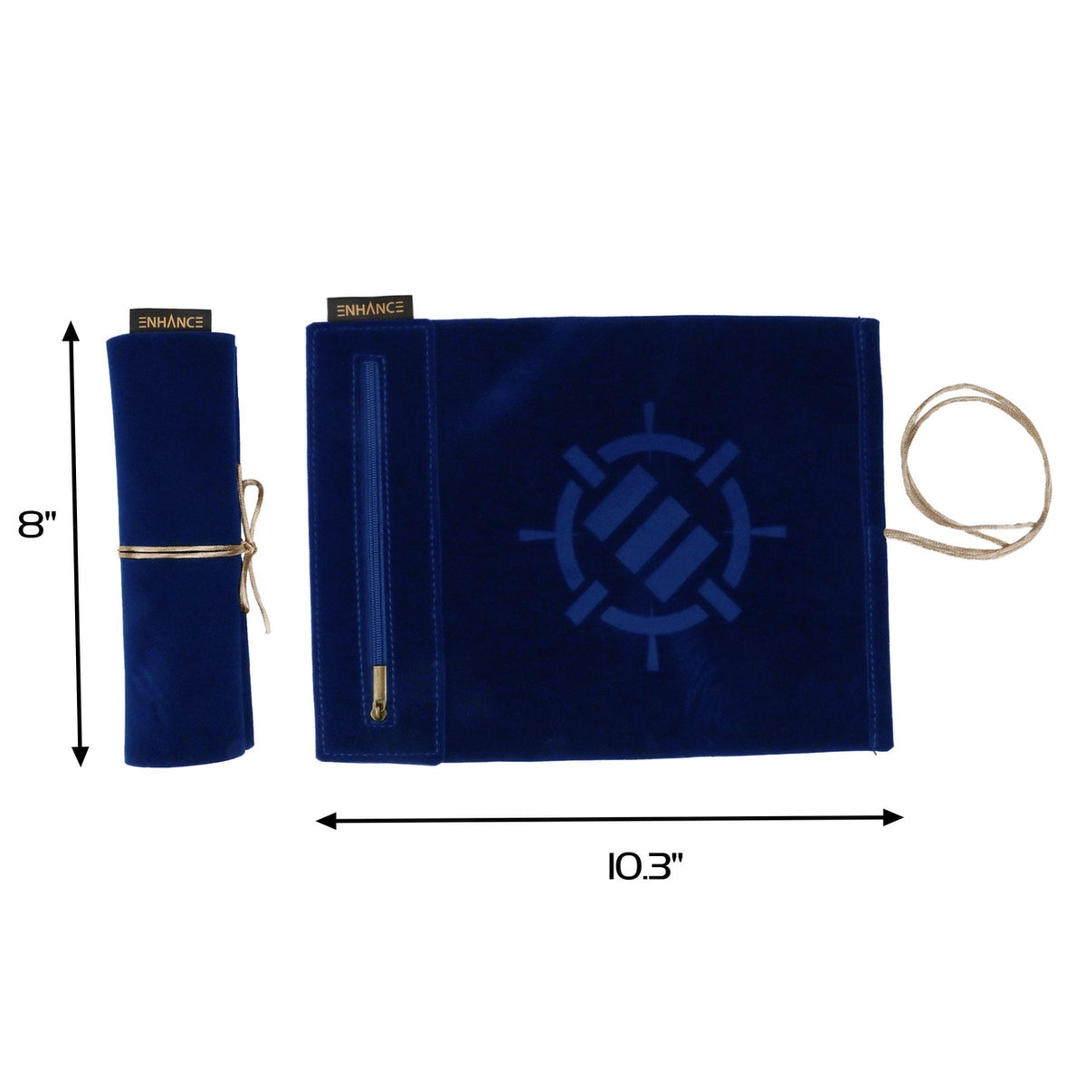 Product image Enhance Tabletop Roll on a Scroll Dice Bag with Blue Dice