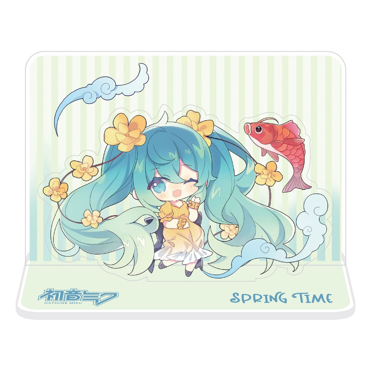 Image produit Hatsune Miku présentoir figurine en acrylique Hatsune Miku Spring Time Chibi Miku with Koi 11 cm