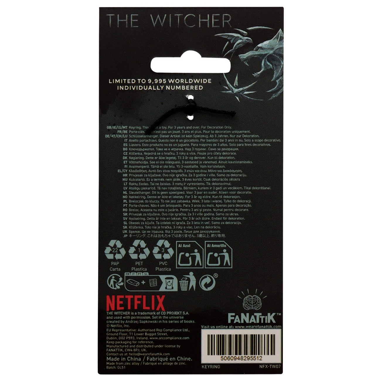 Image produit The Witcher Porte-clés Witcher & Ablette Édition Limitée