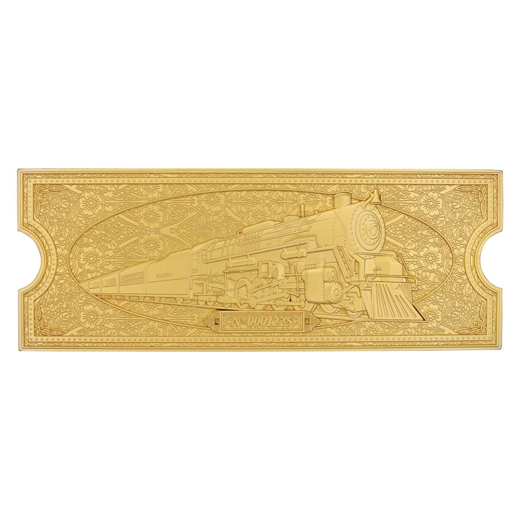 Image produit Le Pôle Express Billet de train réplique plaqué or 24 carats Édition limitée