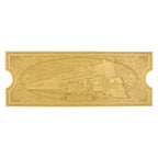 Image produit Le Pôle Express Billet de train réplique plaqué or 24 carats Édition limitée