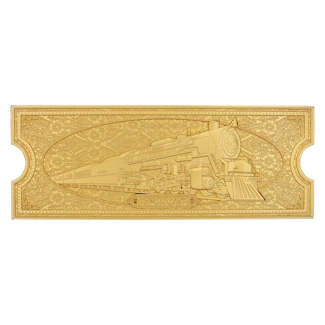 Image produit Le Pôle Express Billet de train réplique plaqué or 24 carats Édition limitée
