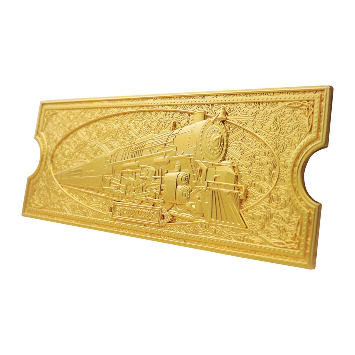 Image produit Le Pôle Express Billet de train réplique plaqué or 24 carats Édition limitée