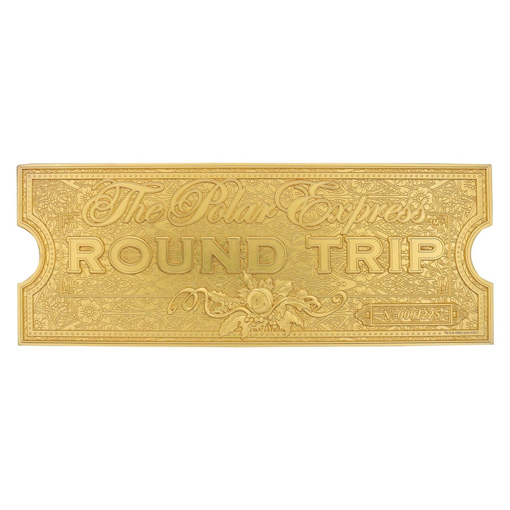 Image produit Le Pôle Express Billet de train réplique plaqué or 24 carats Édition limitée