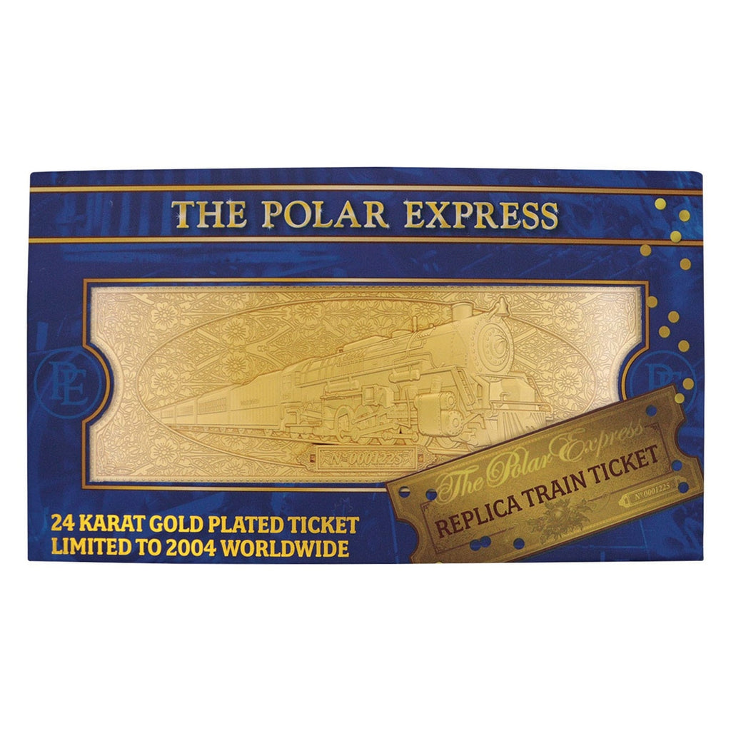 Image produit Le Pôle Express Billet de train réplique plaqué or 24 carats Édition limitée
