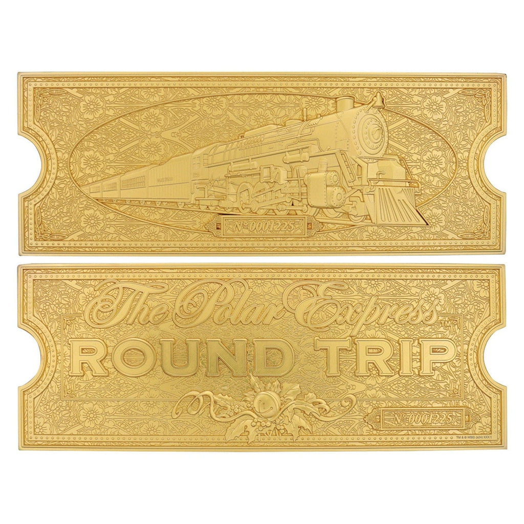 Image produit Le Pôle Express Billet de train réplique plaqué or 24 carats Édition limitée